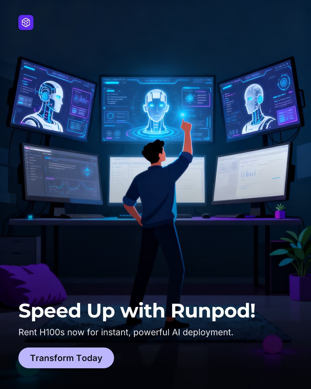 Ad slide generated for RunPod